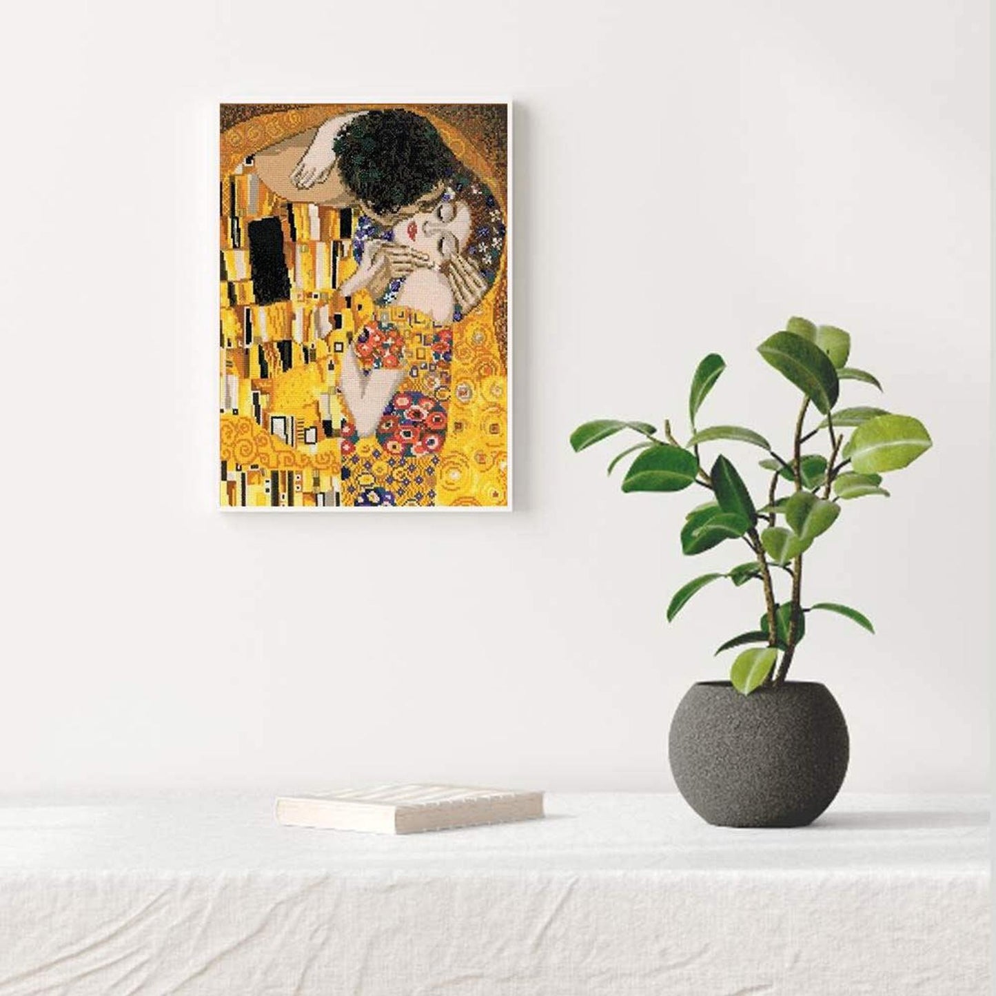 The Kiss By Klimt - Full 11CT Stamped Cross Stitch 34x40CM - Band