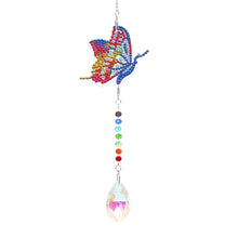Load image into Gallery viewer, DIY 5D Diamond Painting Rainbow Maker Wind Chime Light Catcher (Butterfly)
