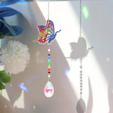Load image into Gallery viewer, DIY 5D Diamond Painting Rainbow Maker Wind Chime Light Catcher (Butterfly)
