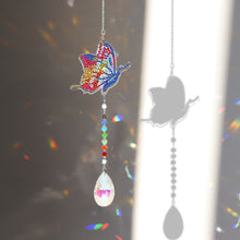 Load image into Gallery viewer, DIY 5D Diamond Painting Rainbow Maker Wind Chime Light Catcher (Butterfly)
