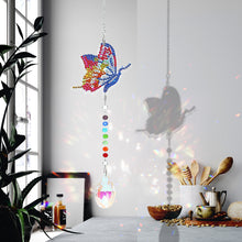 Load image into Gallery viewer, DIY 5D Diamond Painting Rainbow Maker Wind Chime Light Catcher (Butterfly)
