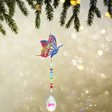 Load image into Gallery viewer, DIY 5D Diamond Painting Rainbow Maker Wind Chime Light Catcher (Butterfly)
