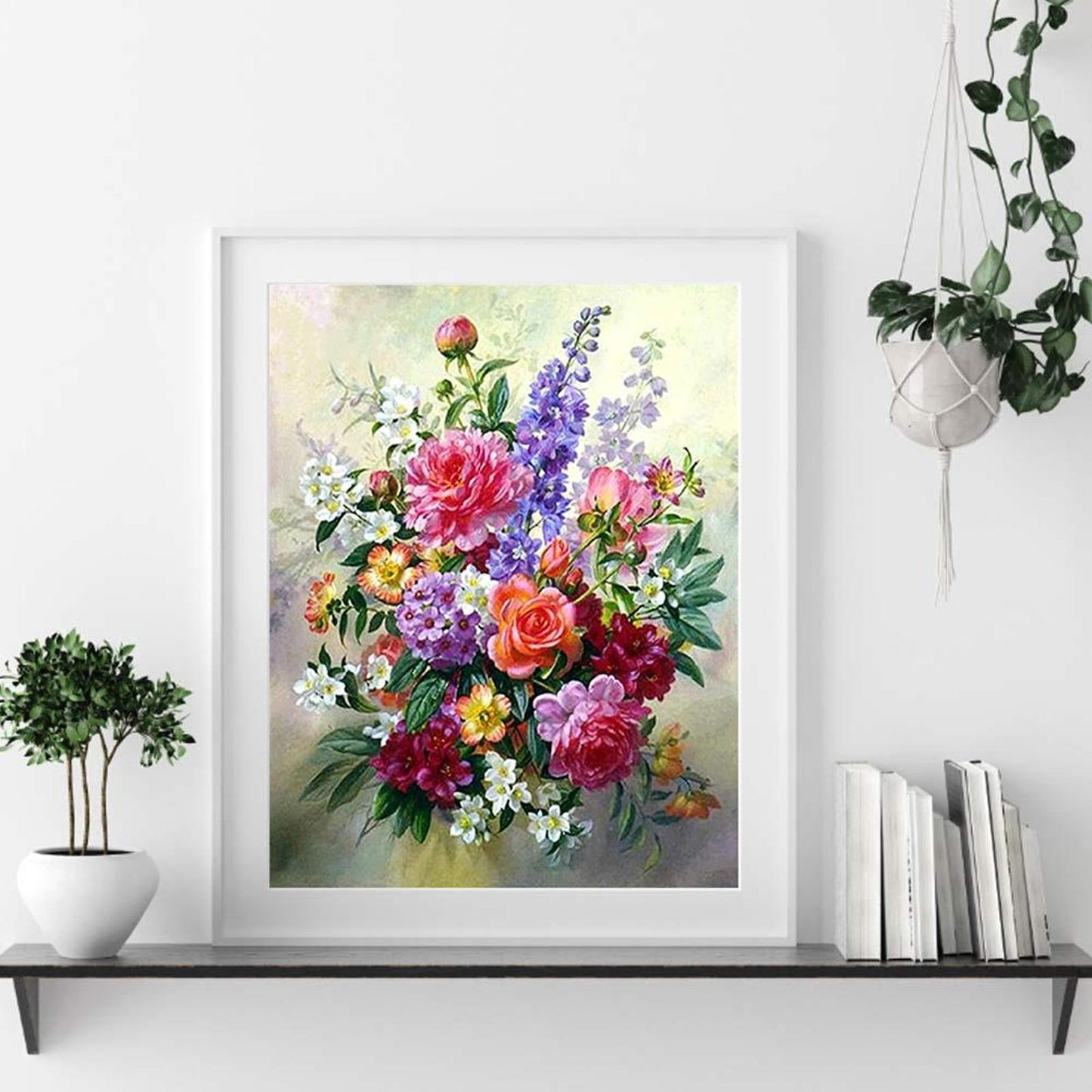 Flower - Full 11CT Stamped Cross Stitch 36x46CM - Huacan