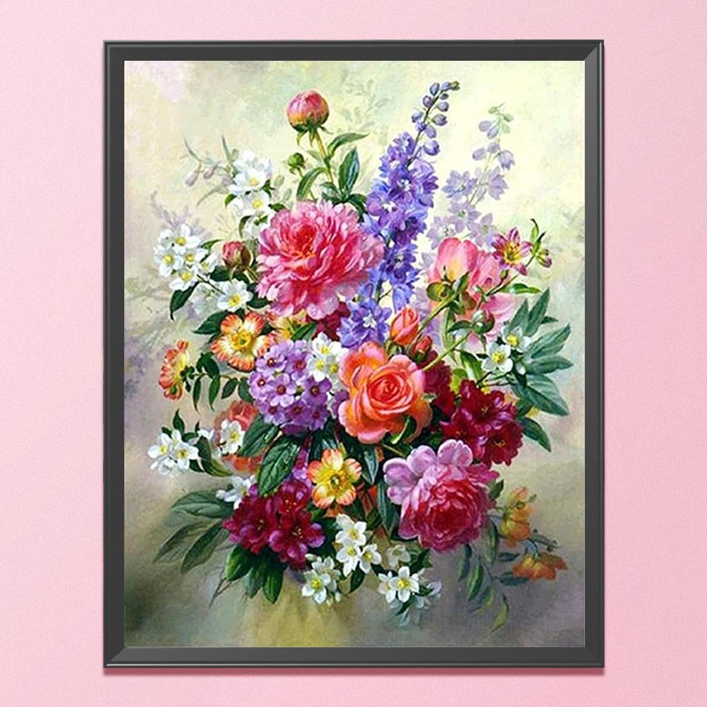Flower - Full 11CT Stamped Cross Stitch 36x46CM - Huacan
