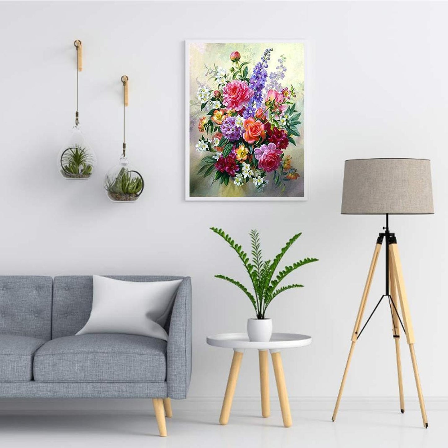 Flower - Full 11CT Stamped Cross Stitch 36x46CM - Huacan