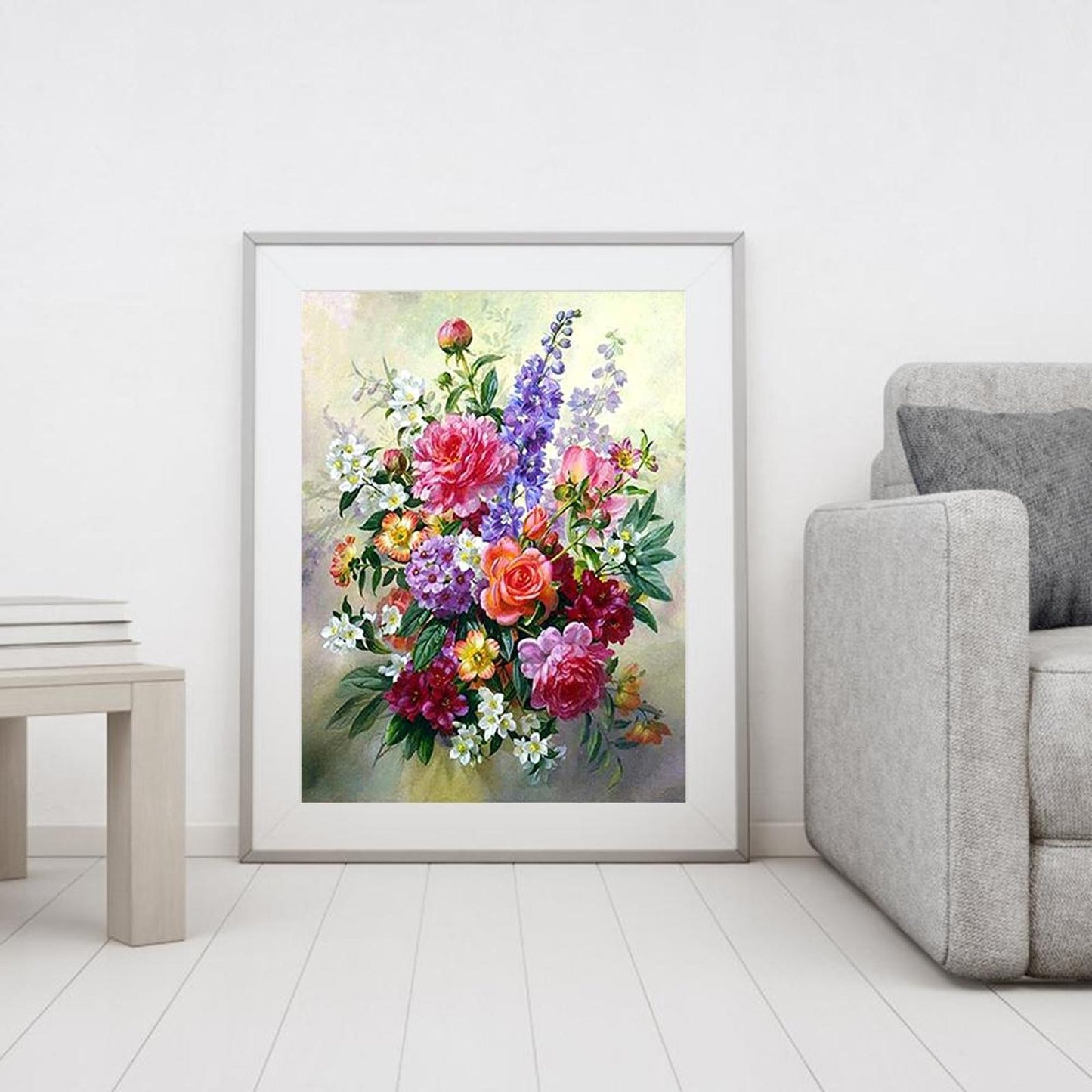 Flower - Full 11CT Stamped Cross Stitch 36x46CM - Huacan