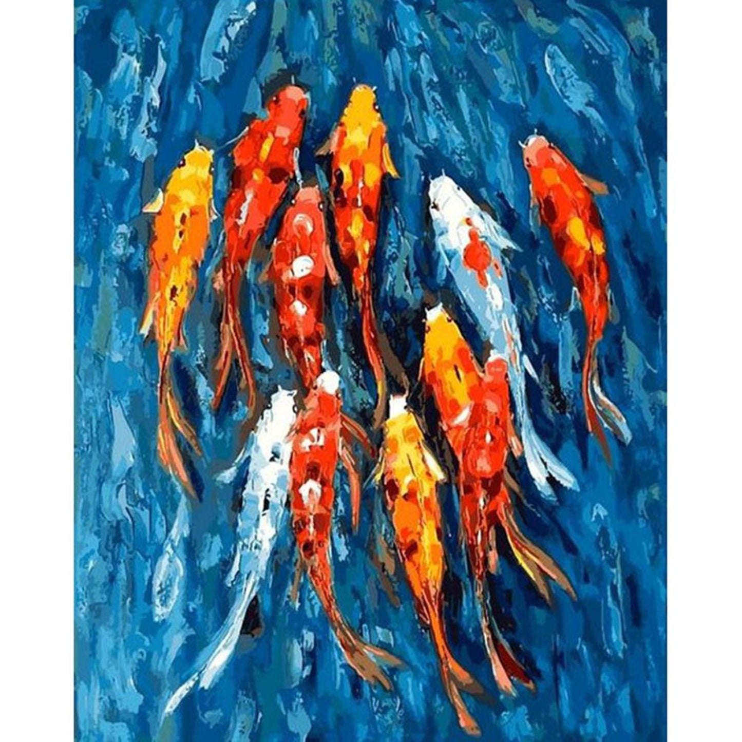 Koi Fish - Full 11CT Stamped Cross Stitch 30x40CM - Band