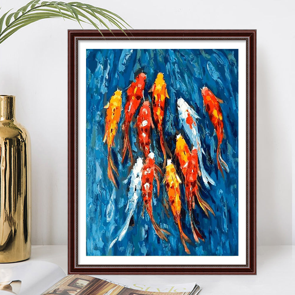 Koi Fish - Full 11CT Stamped Cross Stitch 30x40CM - Band