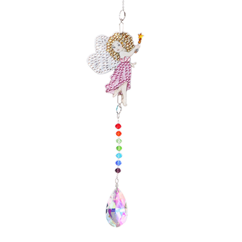 Crystal Diamond Angel Tears Catching Light Hanging Wind Decor (Fairy Angel)