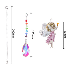 Crystal Diamond Angel Tears Catching Light Hanging Wind Decor (Fairy Angel)