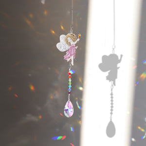 Crystal Diamond Angel Tears Catching Light Hanging Wind Decor (Fairy Angel)