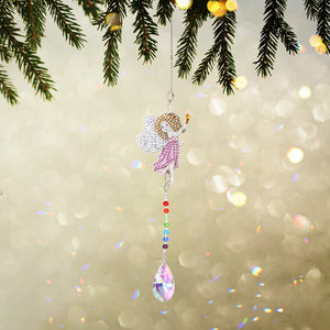 Crystal Diamond Angel Tears Catching Light Hanging Wind Decor (Fairy Angel)