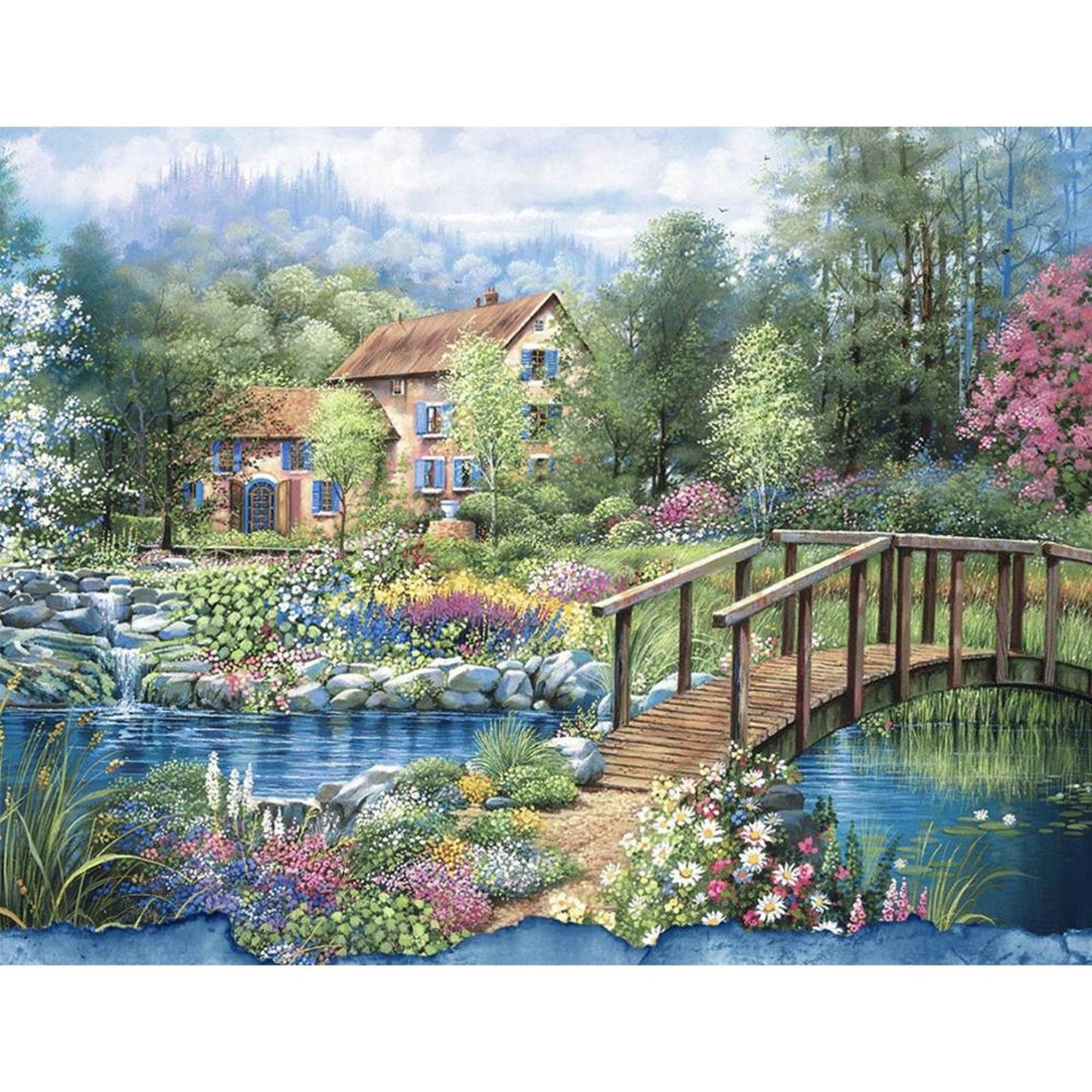 Villa In Woods - Full 14CT Counted Cross Stitch 60x45CM - Yishu