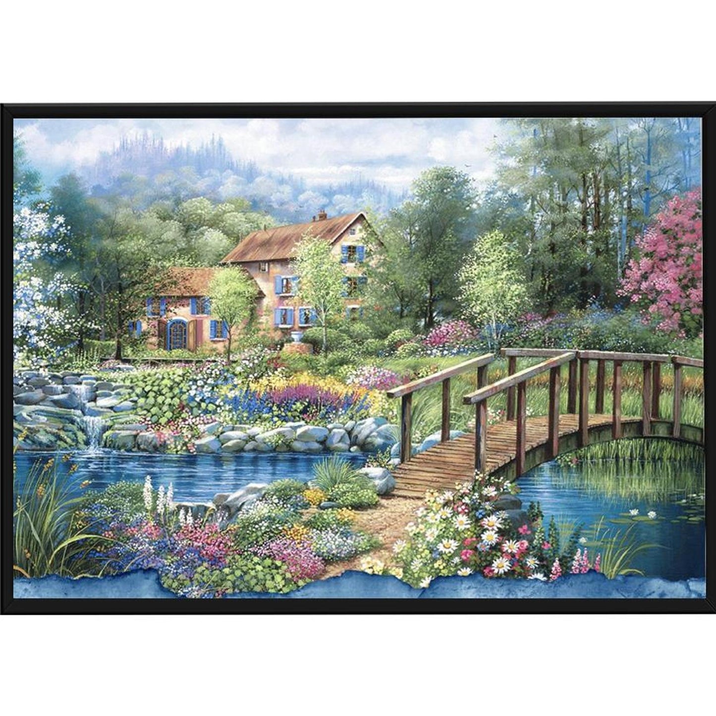 Villa In Woods - Full 14CT Counted Cross Stitch 60x45CM - Yishu