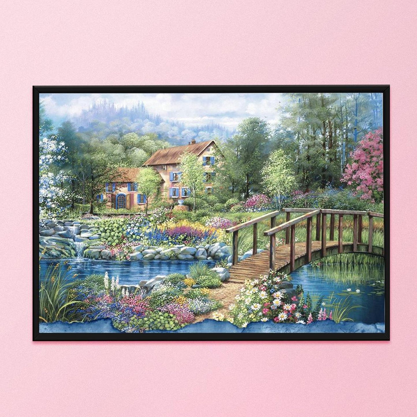 Villa In Woods - Full 14CT Counted Cross Stitch 60x45CM - Yishu