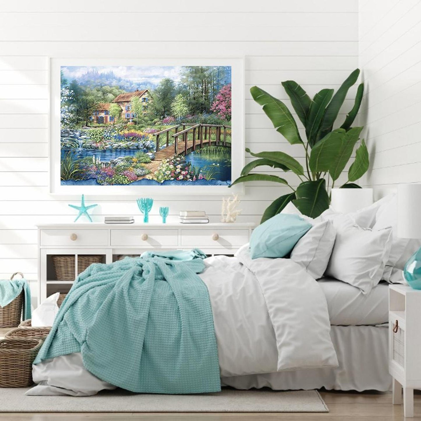 Villa In Woods - Full 14CT Counted Cross Stitch 60x45CM - Yishu
