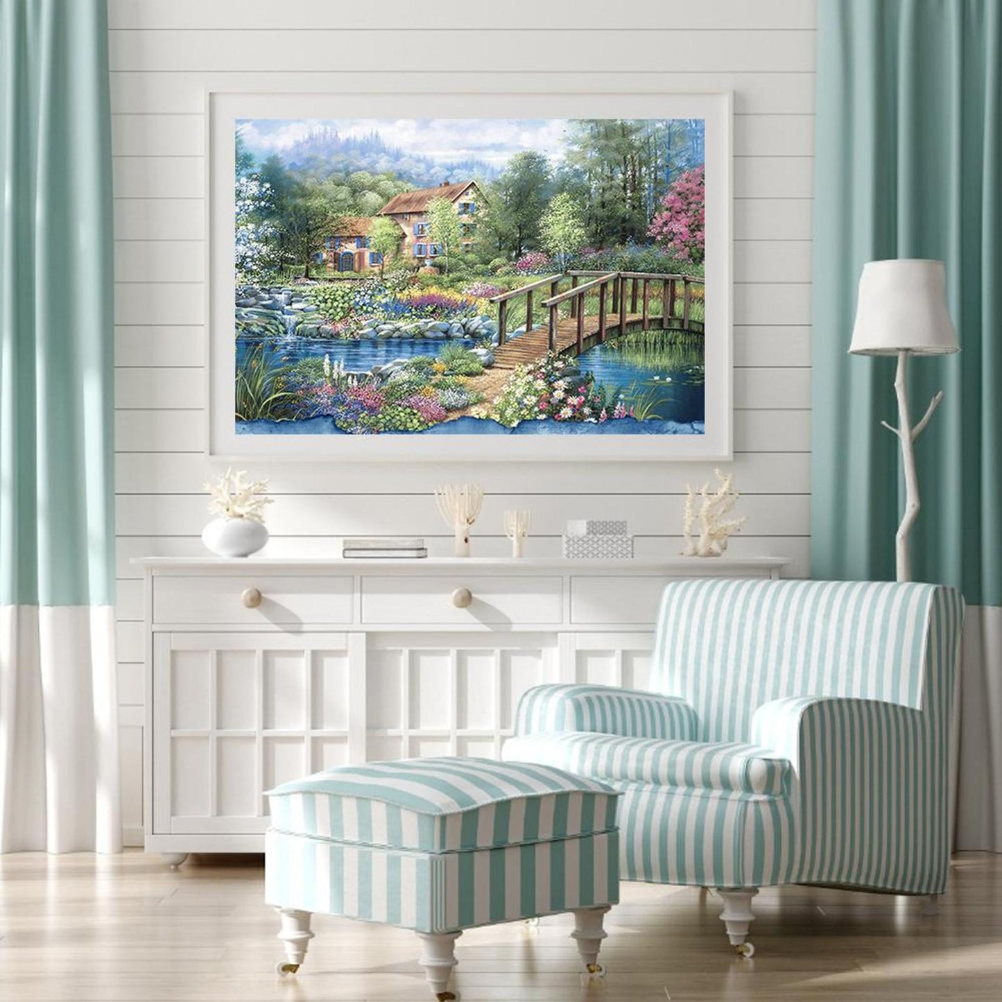 Villa In Woods - Full 14CT Counted Cross Stitch 60x45CM - Yishu