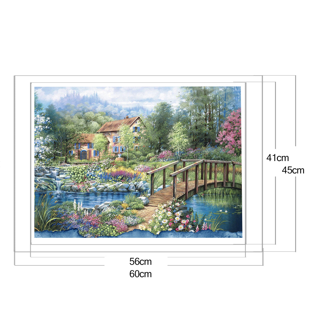 Villa In Woods - Full 14CT Counted Cross Stitch 60x45CM - Yishu