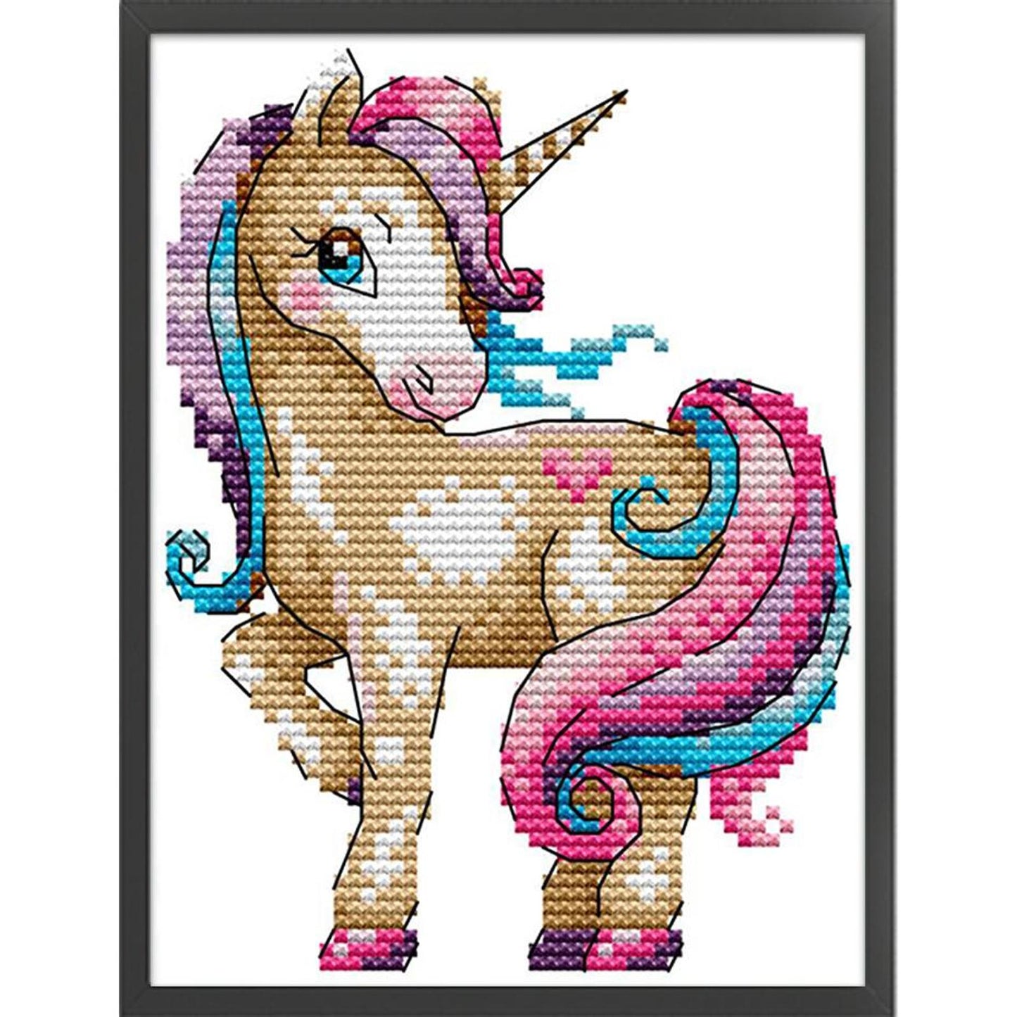Magic Unicorn - Partial 14CT Counted Cross Stitch 14x17CM - Joy Sunday