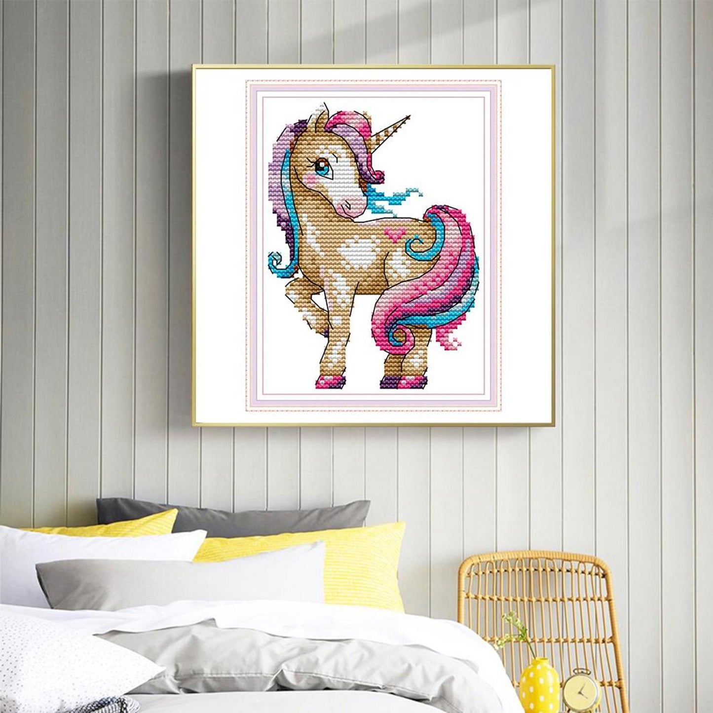 Magic Unicorn - Partial 14CT Counted Cross Stitch 14x17CM - Joy Sunday