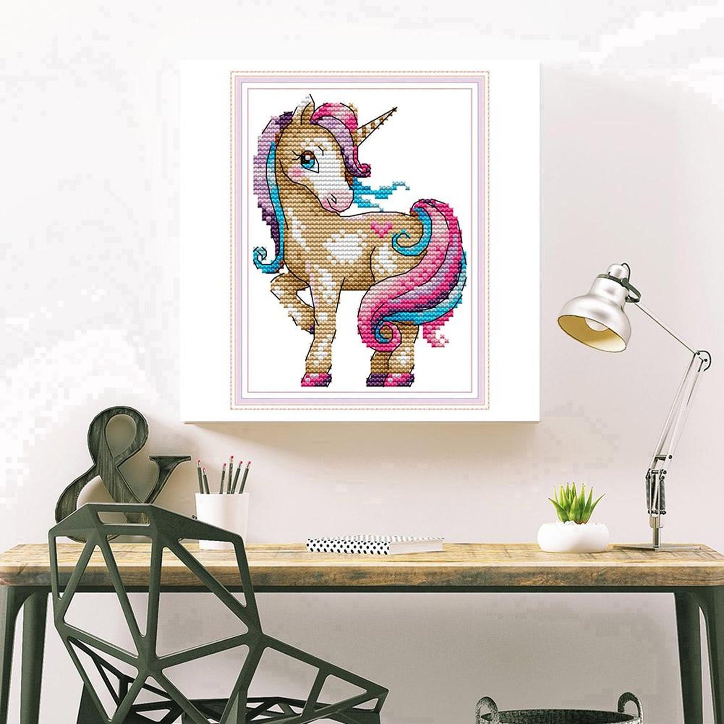 Magic Unicorn - Partial 14CT Counted Cross Stitch 14x17CM - Joy Sunday