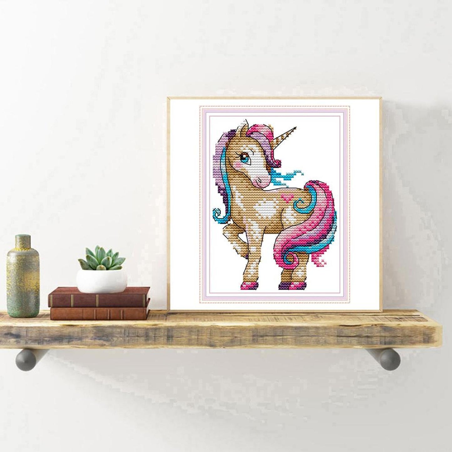 Magic Unicorn - Partial 14CT Counted Cross Stitch 14x17CM - Joy Sunday