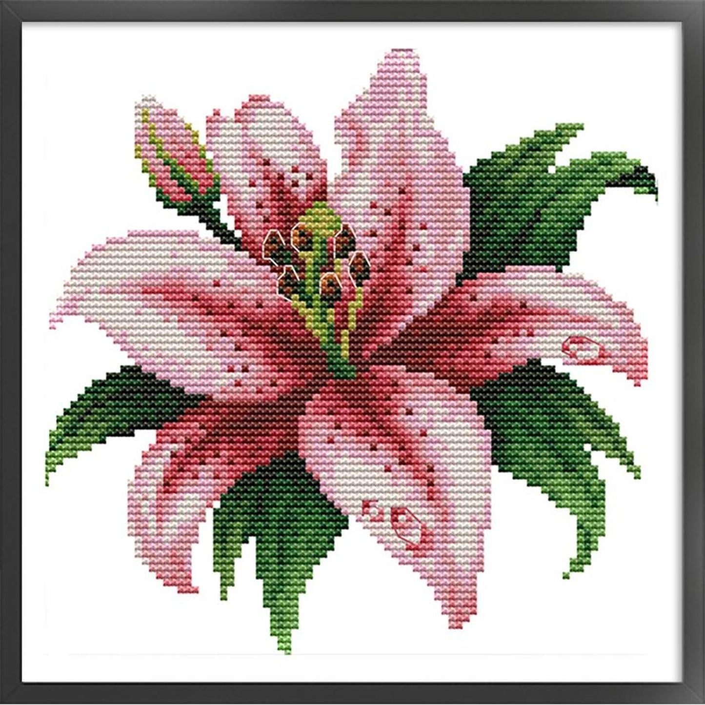 Blooming Lily - Partial 14CT Counted Cross Stitch 21x20CM - Joy Sunday