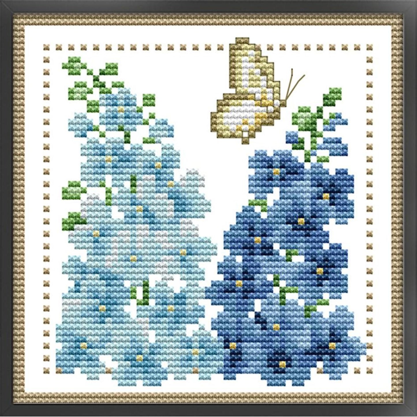Month Flower - July - Partial 14CT Counted Cross Stitch 17x17CM - Joy Sunday