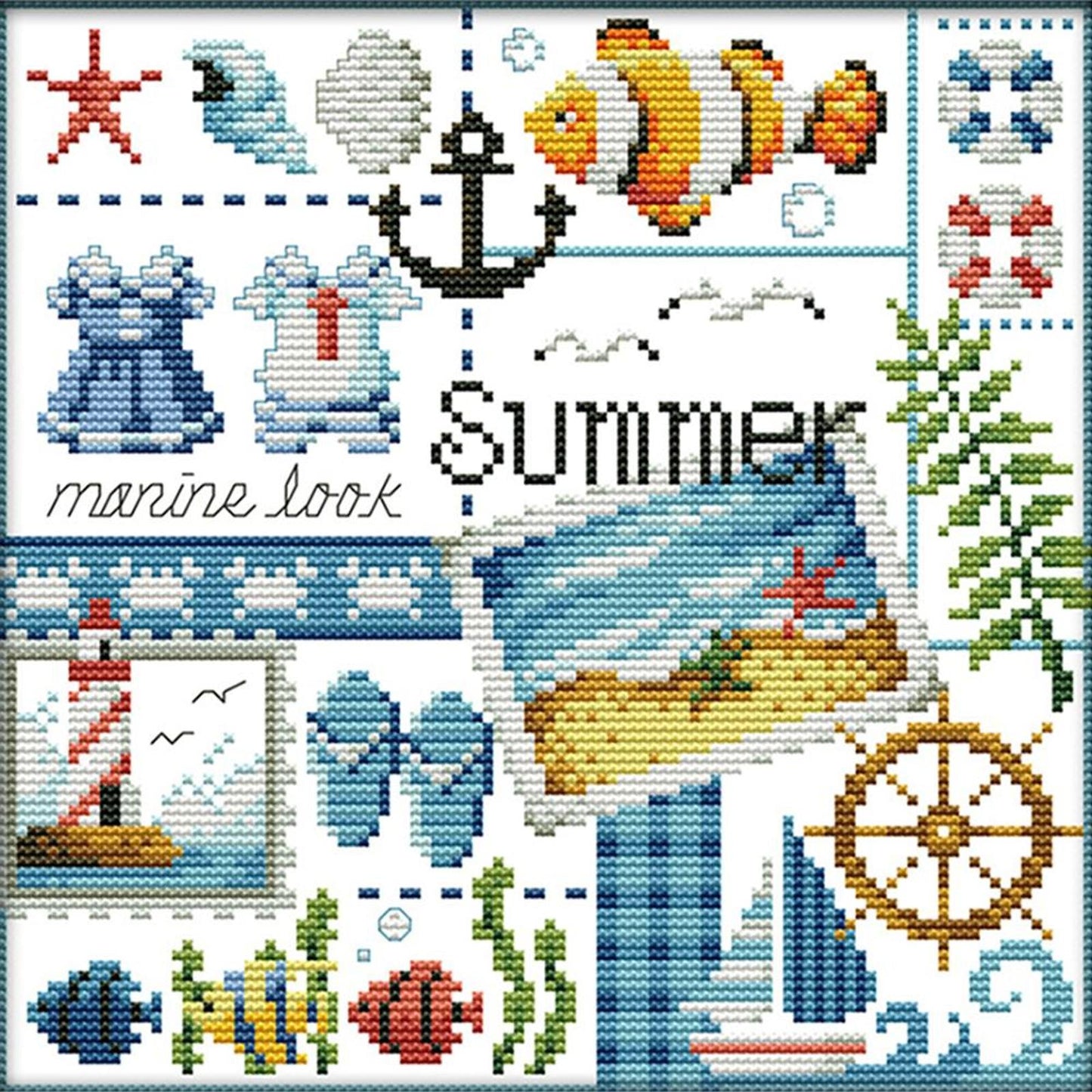 Four Seasons - Summer - Partial 14CT Counted Cross Stitch 27x26CM - Joy Sunday