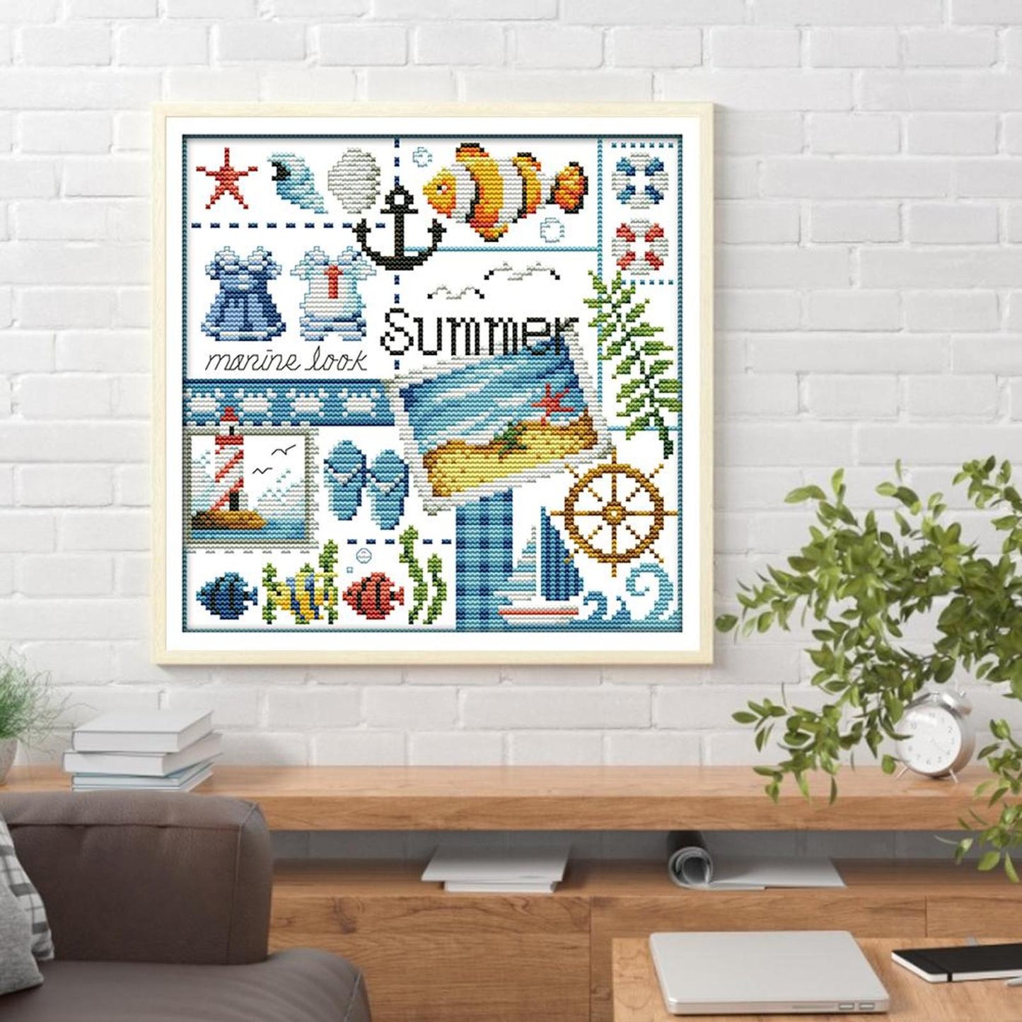 Four Seasons - Summer - Partial 14CT Counted Cross Stitch 27x26CM - Joy Sunday