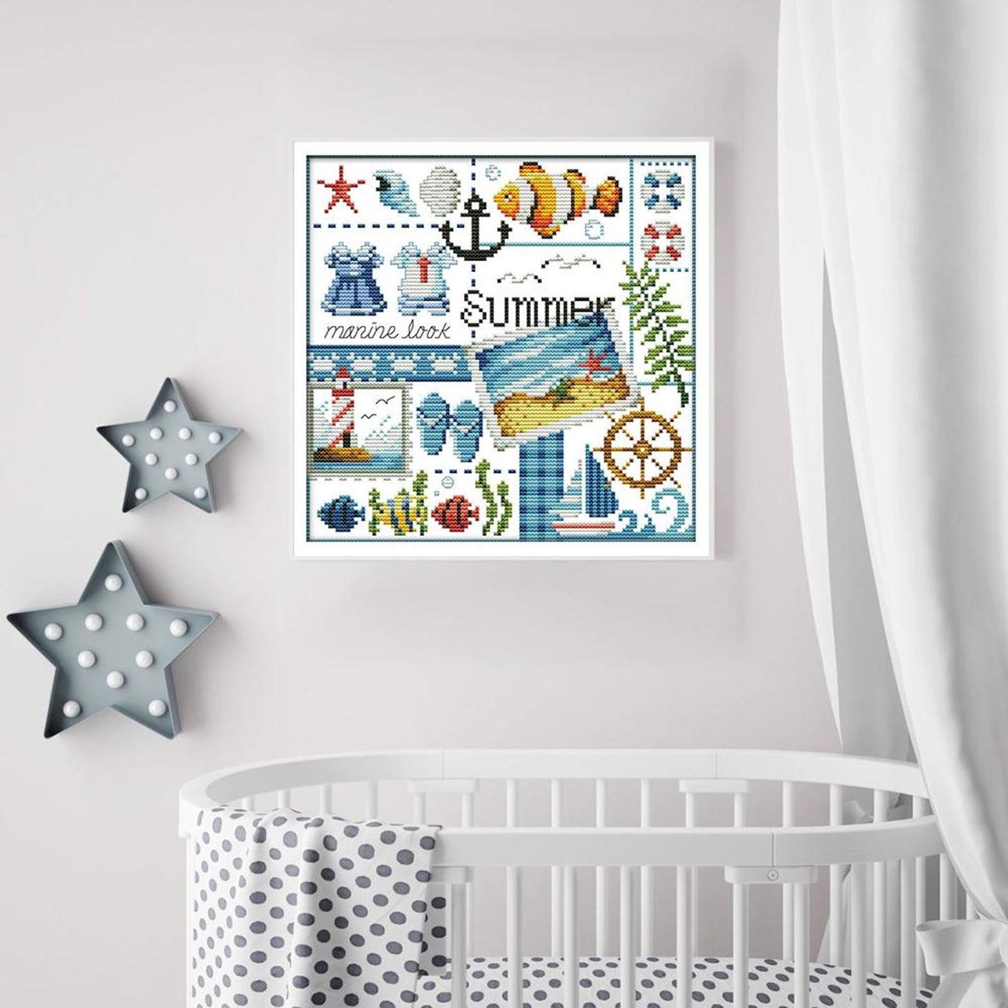 Four Seasons - Summer - Partial 14CT Counted Cross Stitch 27x26CM - Joy Sunday