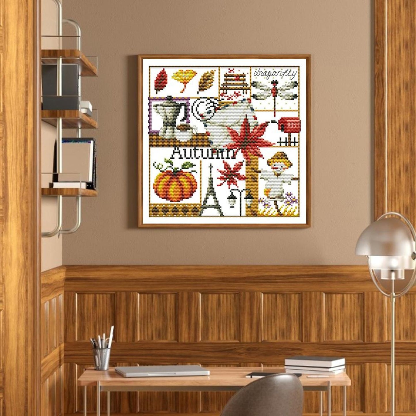 Four Seasons - Autumn - Partial 14CT Counted Cross Stitch 27x26CM - Joy Sunday