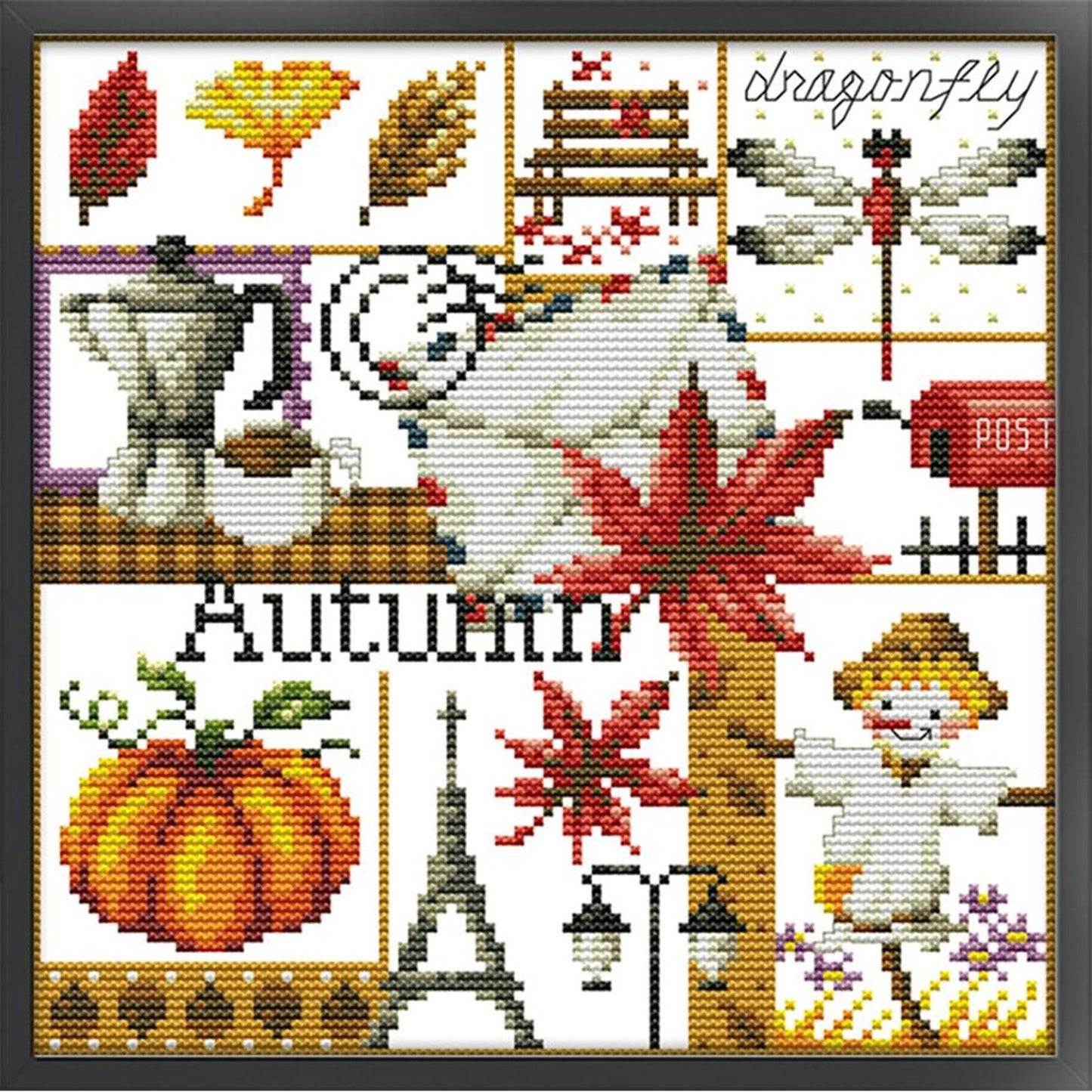 Four Seasons - Autumn - Partial 14CT Counted Cross Stitch 27x26CM - Joy Sunday