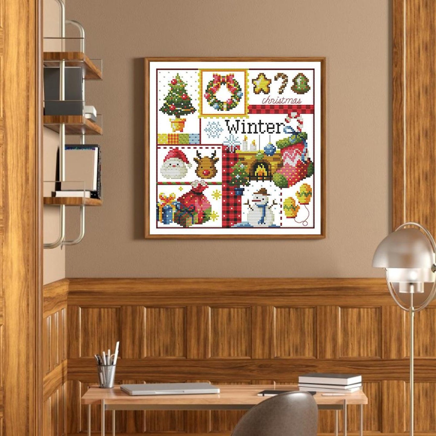 Four Seasons - Winter - Partial 14CT Counted Cross Stitch 27x27CM - Joy Sunday