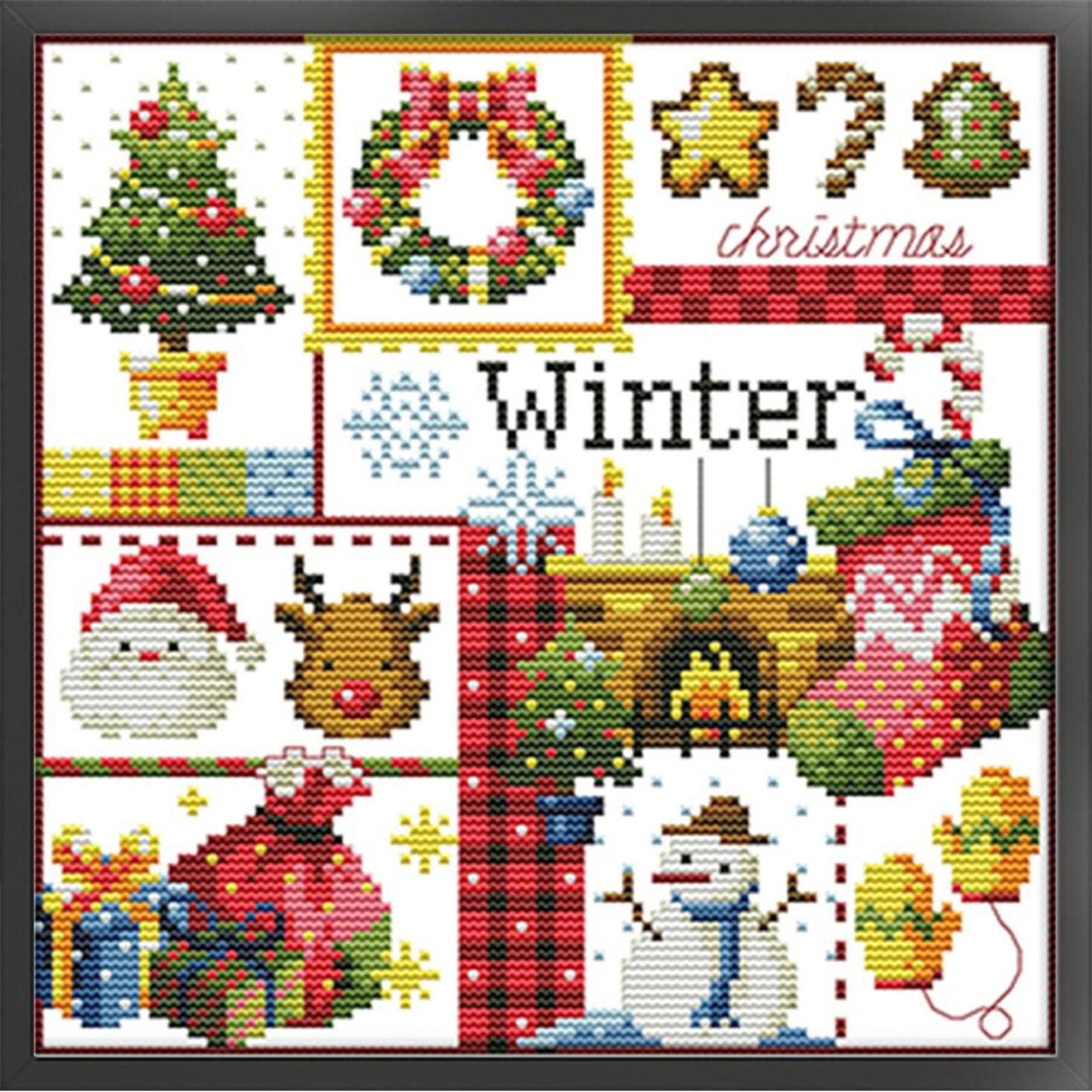 Four Seasons - Winter - Partial 14CT Counted Cross Stitch 27x27CM - Joy Sunday