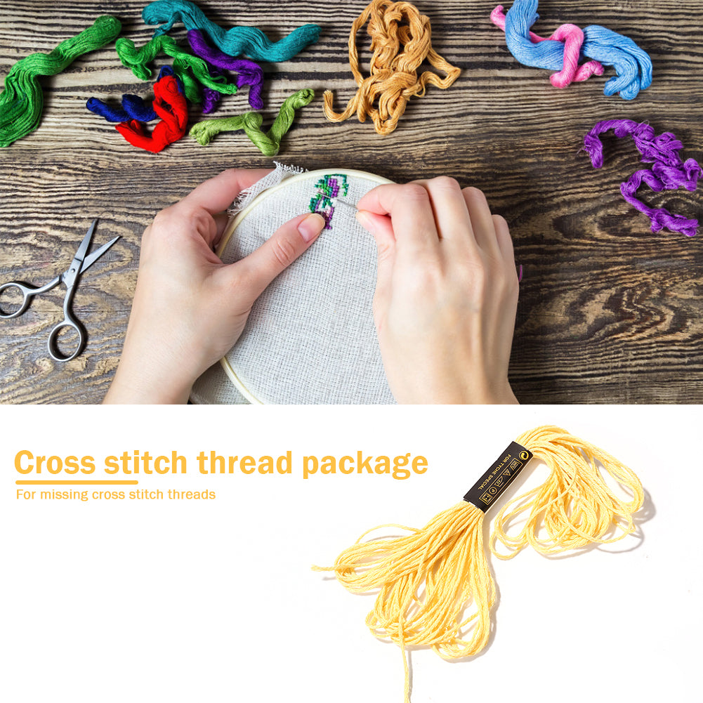 Cotton Cross Stitch Replacement Thread Skeins Embroidery Thread Kit (3822)