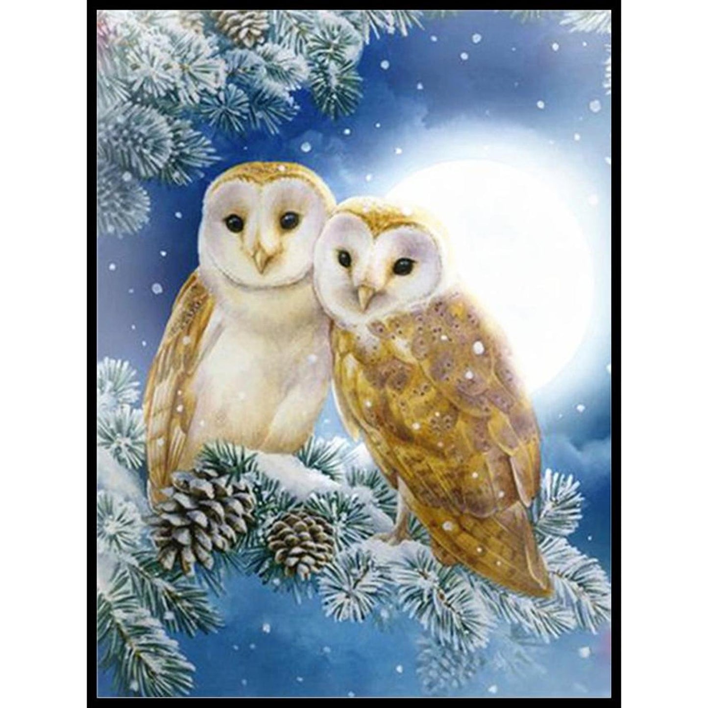 Owl - Full 11CT Stamped Cross Stitch 40x50CM - Diy