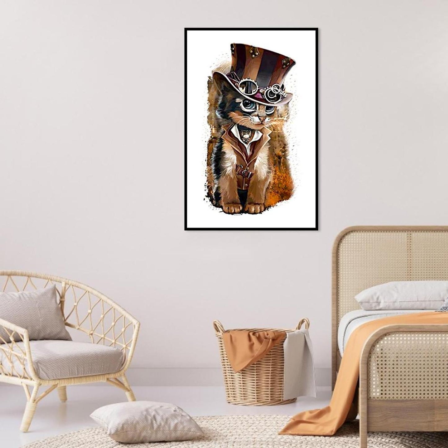 Detective Cat - Partial 14CT Counted Cross Stitch 36x49CM - Jinlei