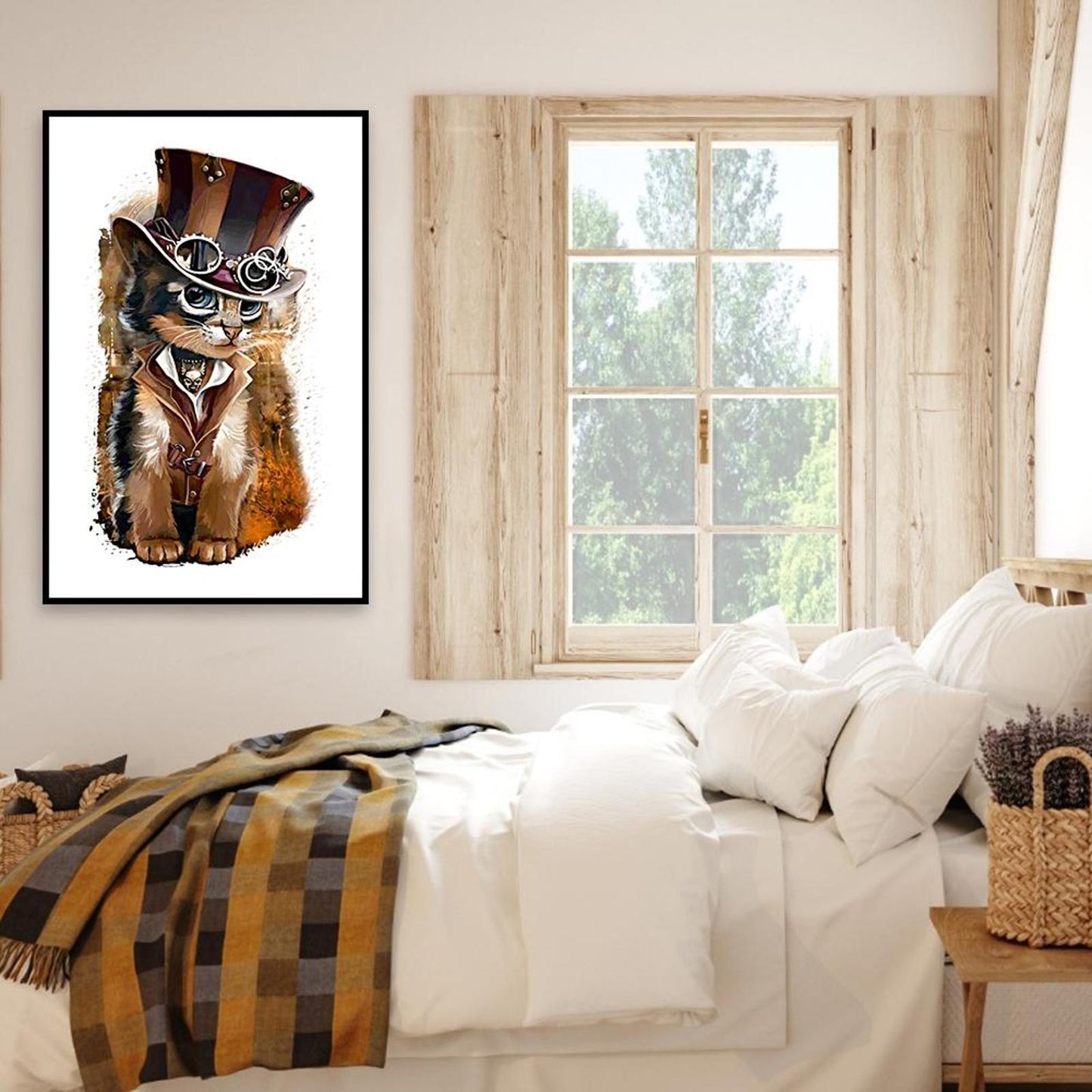 Detective Cat - Partial 14CT Counted Cross Stitch 36x49CM - Jinlei