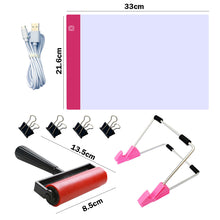 Load image into Gallery viewer, Diamond Painting A4 LED Light Pad LED Drawing Board Copy Board Tools (Pink)
