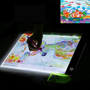 Diamond Painting A4 LED Light Pad LED Drawing Board Copy Board Tools (Pink)