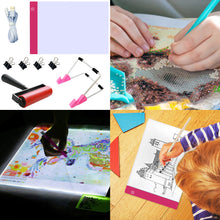 Load image into Gallery viewer, Diamond Painting A4 LED Light Pad LED Drawing Board Copy Board Tools (Pink)

