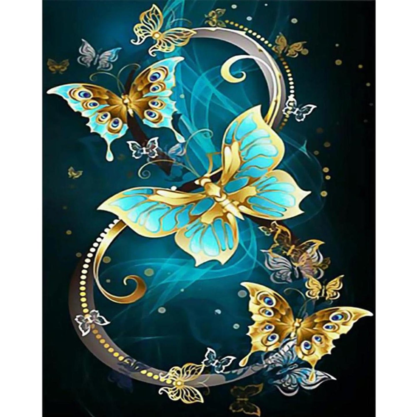 Butterfly - Full 11CT Stamped Cross Stitch 40x50CM - Diy