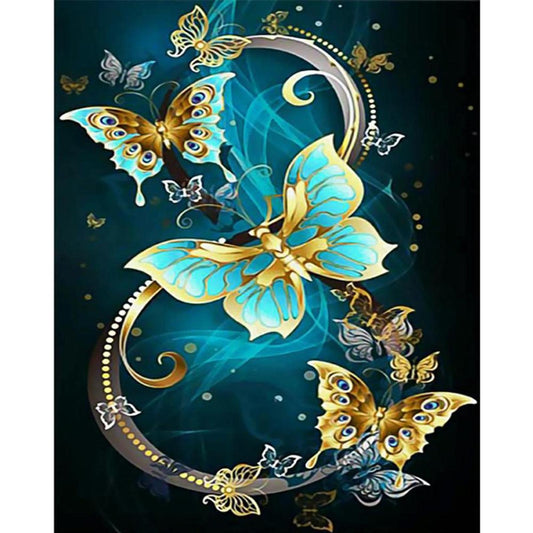 Butterfly - Full 11CT Stamped Cross Stitch 40x50CM - Diy