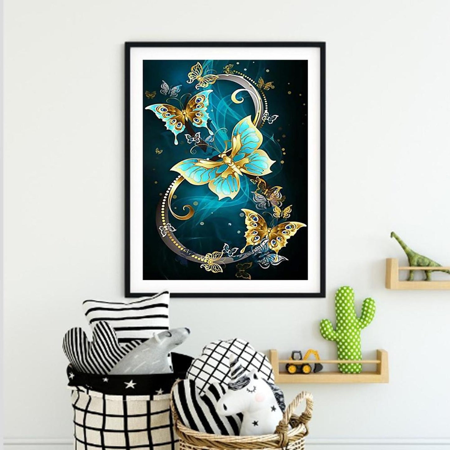 Butterfly - Full 11CT Stamped Cross Stitch 40x50CM - Diy