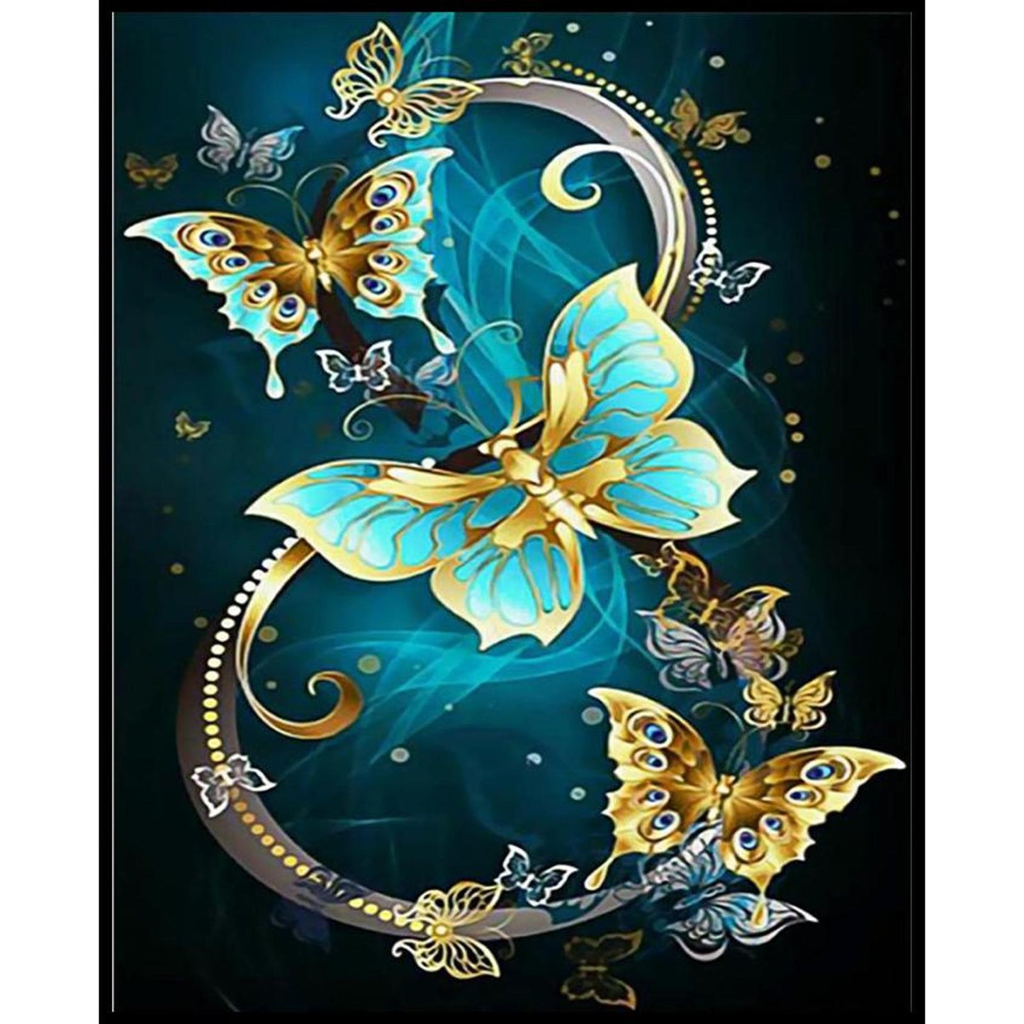 Butterfly - Full 11CT Stamped Cross Stitch 40x50CM - Diy