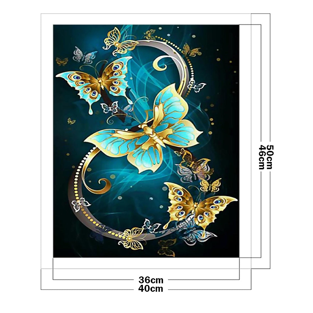 Butterfly - Full 11CT Stamped Cross Stitch 40x50CM - Diy
