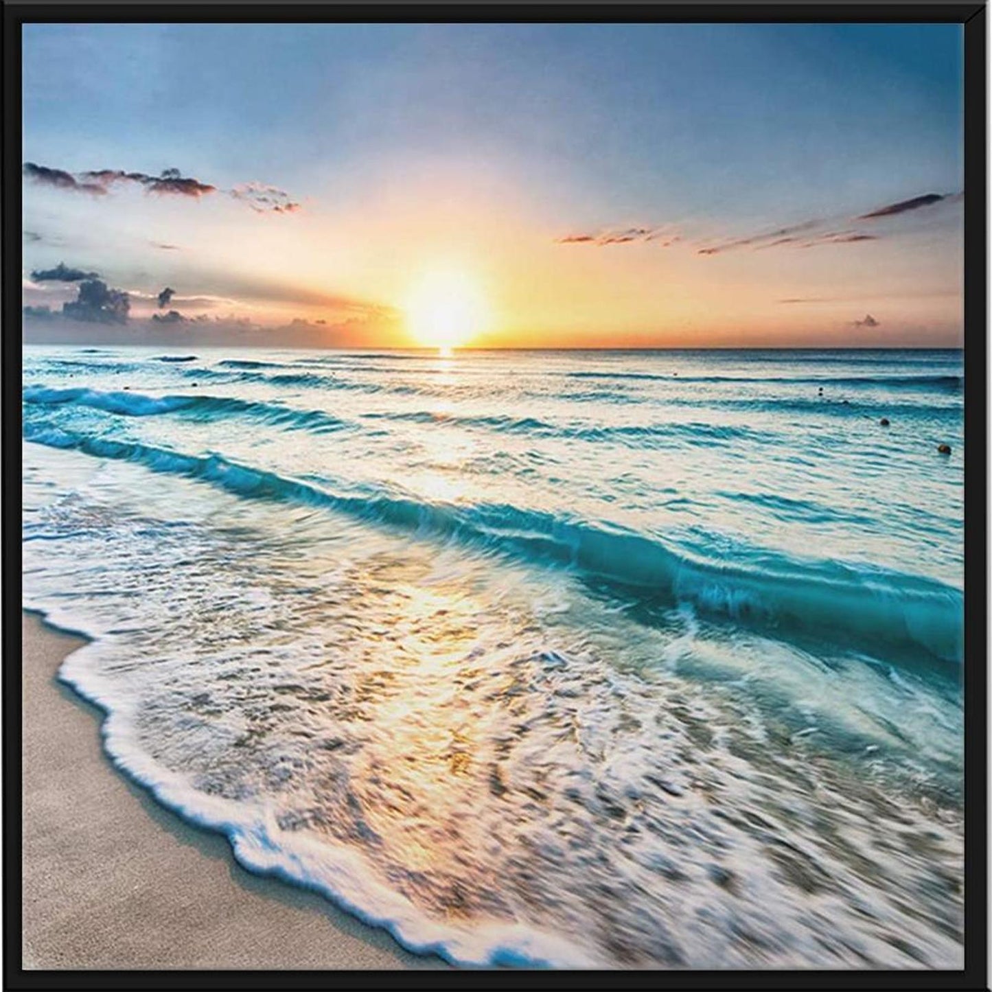 Sunset By The Sea - Full 11CT Stamped Cross Stitch 40x40CM - Band