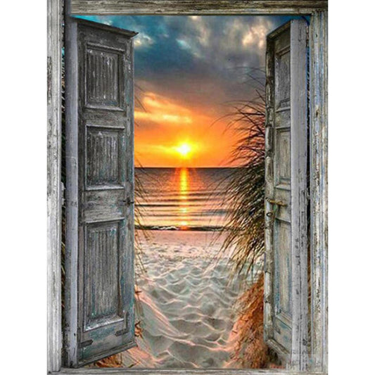 Dreamy Seaside - Full 11CT Stamped Cross Stitch 40x50CM - Band