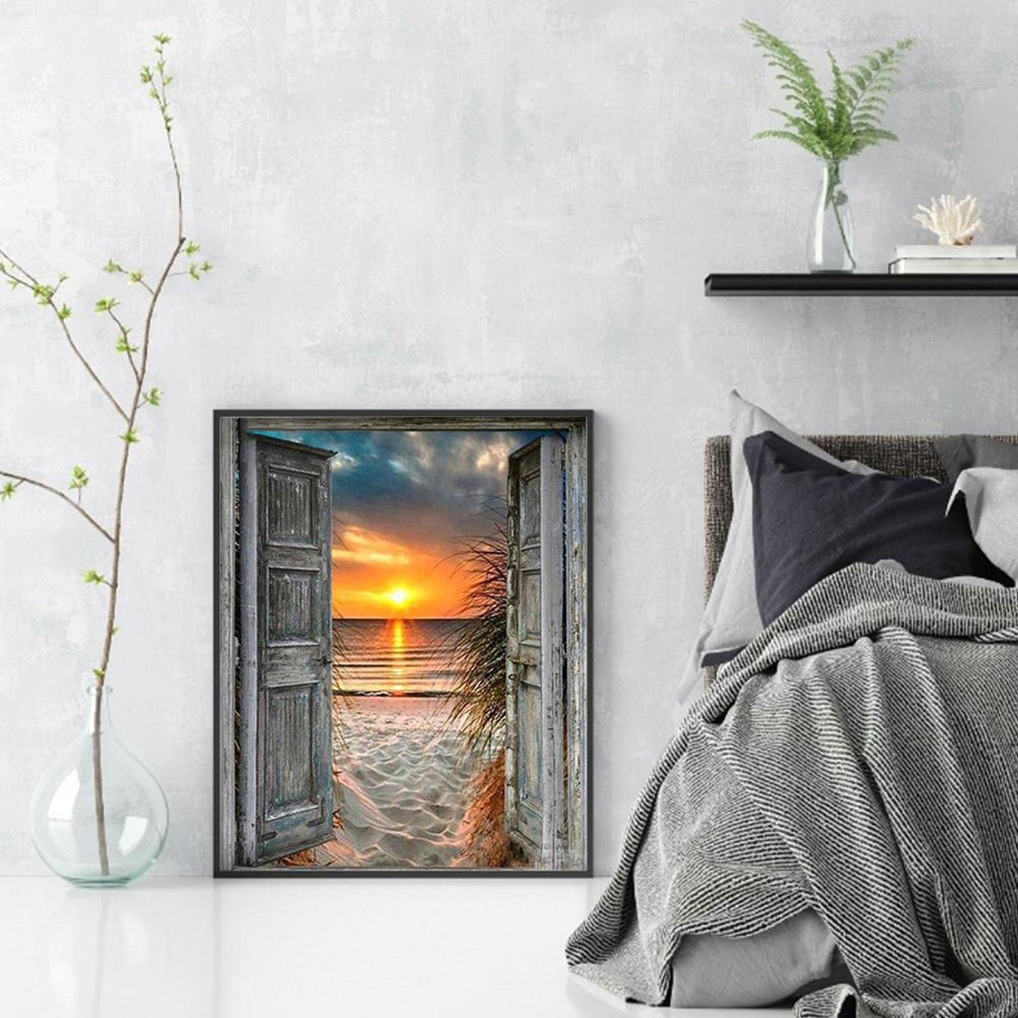 Dreamy Seaside - Full 11CT Stamped Cross Stitch 40x50CM - Band